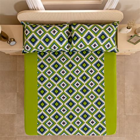 Buy SWAYAM Shades of Paradise Cotton 200TC Printed 3Pcs Super King ...