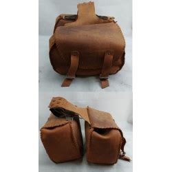 Borse laterali in cuoio color naturale per moto custom modello Madison ...