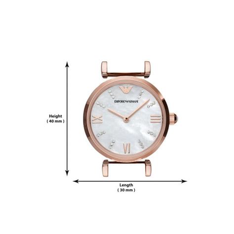 Emporio Armani Two-Hand Rose Gold-Tone Stainless Steel Watch