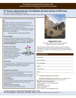 Fillable Online 3rd Annual: Adjusting the Bar - Harris County District ...