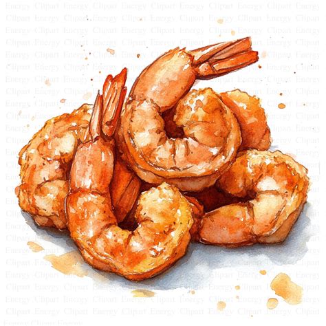 Fried Shrimp Clipart | 5 High Quality Jpg's | Digital Download | Shrimp ...