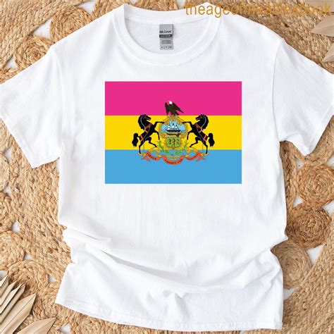 Pansexual Pride Flag Of Pennsylvania Version 2 T-shirt