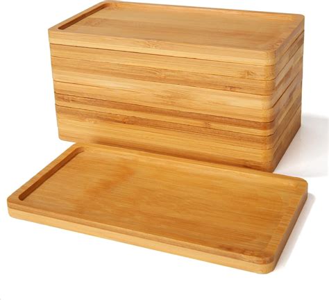 Amazon.com: 10PCS Mini Bamboo Display Trays - 7"x3.4" Small Decorative ...