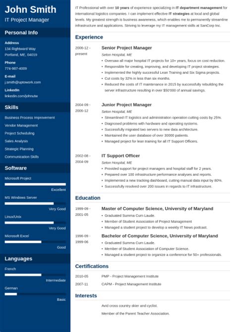 Image result for Resume Example through HTML