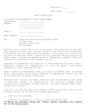 Fillable Online Consignor vs. Consignee - Definition, Example, Key ...