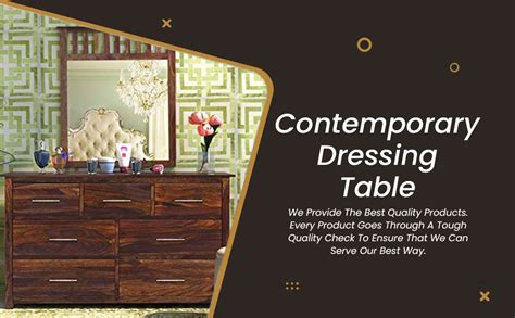 Ganpati Arts Contemporary Dressing Table (Sheesham,Mirrored Finish ...