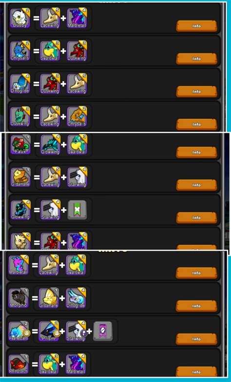 Dragonvale Breeding Guide