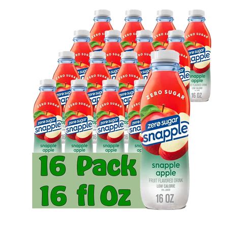 Snapple Zero Sugar Apple All Natural Fruit Juice Drink, 16 fl oz ...