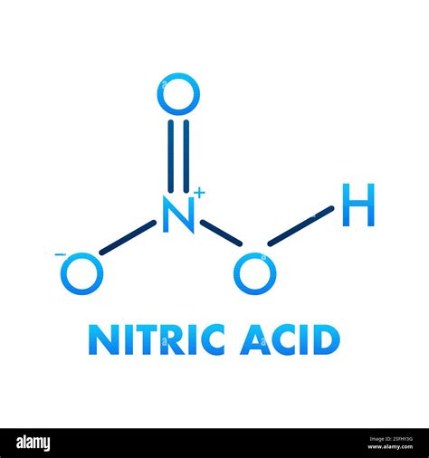 Nitric Acid Molecular Structure with Chemical Formula HNO3 Stock Vector ...