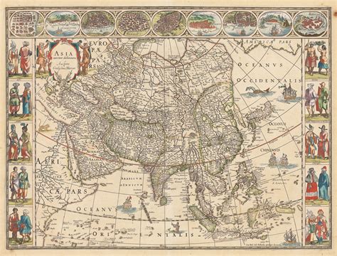 Ancient Map Of Asia Old Map Of Central Asia & The Indian Frontier