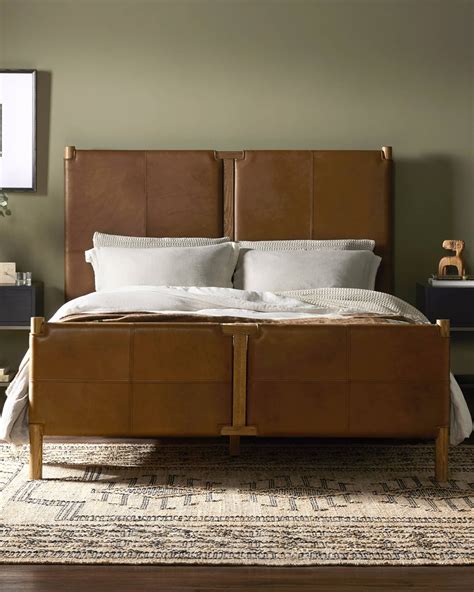 Four Hands Salado Leather King Bed | Horchow