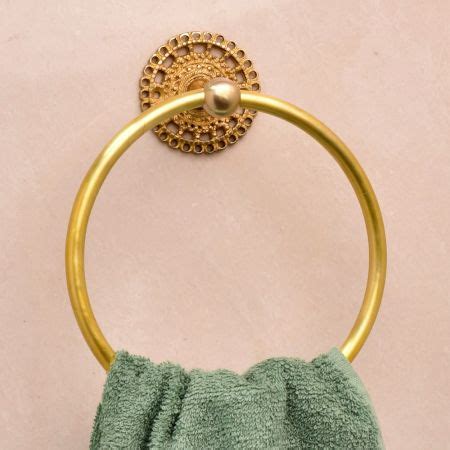 Shop Brass Towel Ring - Bathroom Hardware | IndianShelf
