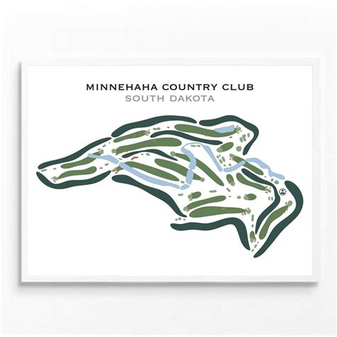 Minnehaha Country Club, SD | Golf Course Map, Golf Map, Golfer Gift for ...