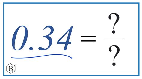0.34 as a Fraction (simplified form) - YouTube