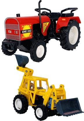 Wishmaster Set of 2 Combo EHR Tractor + JCB Toys for Kids - Set of 2 ...