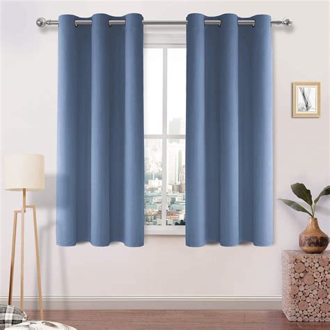 Amazon.com: DWCN Dusty Blue Curtains for Bedroom, Blackout Curtain 45 ...