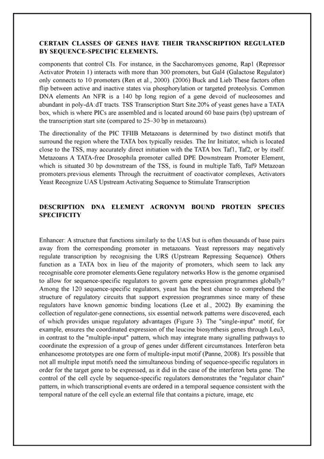 Cell division 1 - CERTAIN CLASSES OF GENES HAVE THEIR TRANSCRIPTION ...