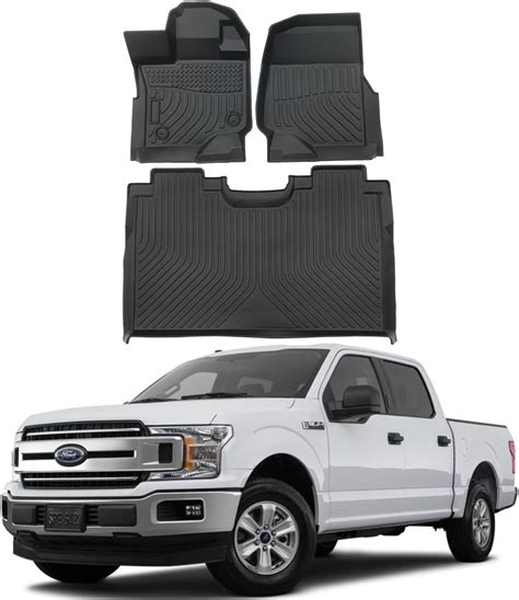 DESLE Ford F150 Floor Mats (2015-2024) Floor Mats for- 1st & 2nd Row ...
