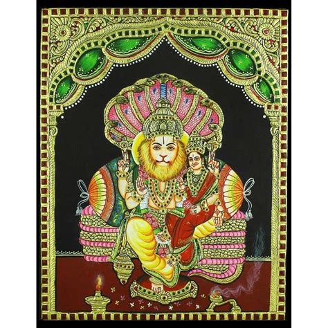 TANJORE PAINTING LAKSHMI NARASIMHA