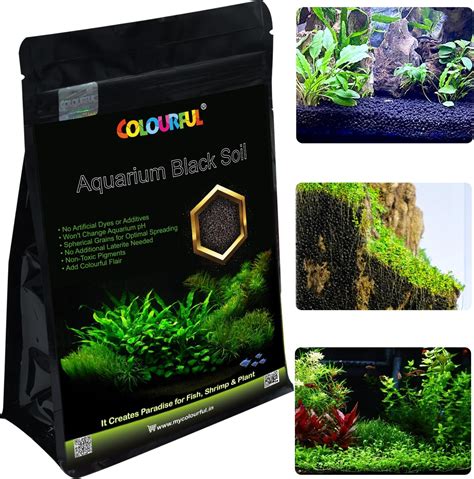 COLOURFUL AQUARIUM Fish Tank Live Planted Aquarium Contro Soil For ...