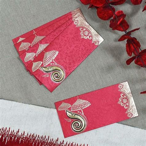 Buy Designer Ganesha Shagun Envelope (Pack of 5) Online in India ...