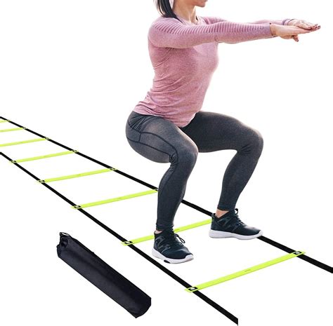 Agility Ladder, 6M Ohuhu Rung Agility Ladder with Black Carry Case ...