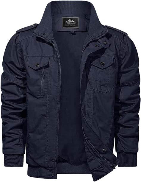 HJWWIN Mens Cotton Military Jacket Cargo Bomber India | Ubuy