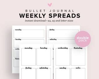 Buy Mood Tracker Bundle Pack Printable, Mood Chart Journal, Bullet ...