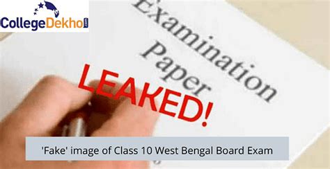 West Bengal Board Class 10 Question Paper Fake Images Surfaces on ...