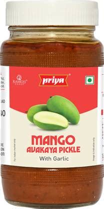 Priya MANGO AVAKAYA (WITH GARLIC) 500g Mango Pickle Price in India ...