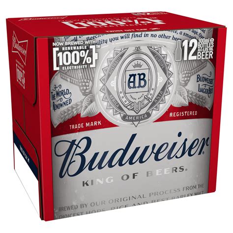 Budweiser Lager Beer Bottles 12 x 300ml | Beer | Iceland Foods