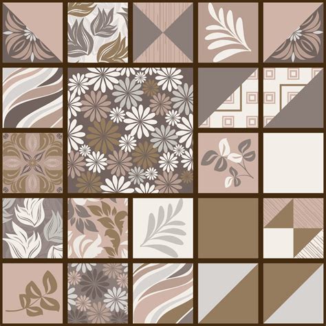 Mosiac Brown tile Customised Wallpaper – Myindianthings