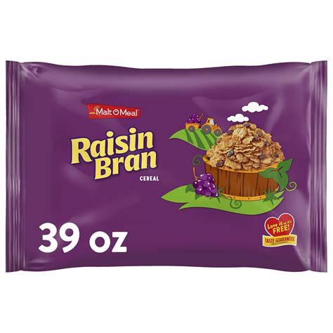 Malt-O-Meal Raisin Bran Cereal, RRF12 Wheat Flakes and Raisins ...