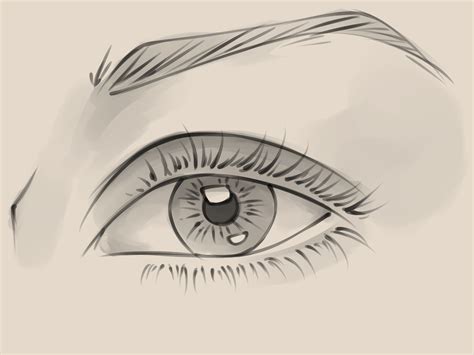 How To Draw Shade A Realistic Eye With Teardrop Step By Step Drawing ...