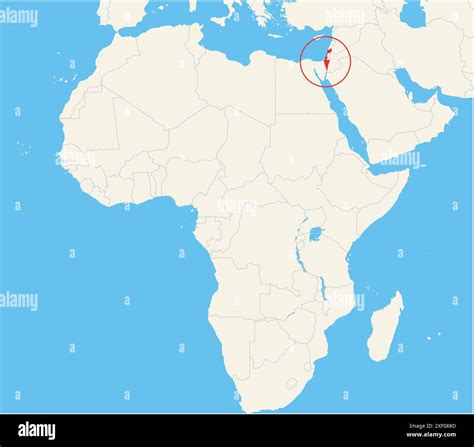 Locator map showing the location of the country Israel in Africa. The ...