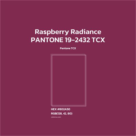 About PANTONE 19-2432 TCX - Raspberry Radiance Color - Color codes ...