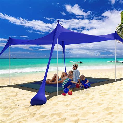 10x10-FT-Family-Beach-Tent-Sunshade-UPF50-Large-Beach-Shade-Canopy-with ...
