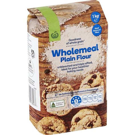 Woolworths Wholemeal Plain Flour 1kg | Woolworths