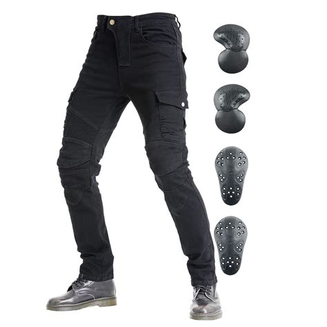 Men's Motorcycle Riding Pants Denim Jeans Protect Pads Equipment with ...