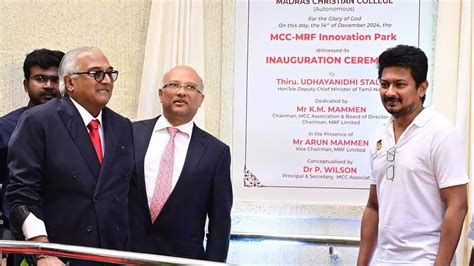 MCC-MRF Innovation Park inaugurated at Madras Christian College|newipo.info