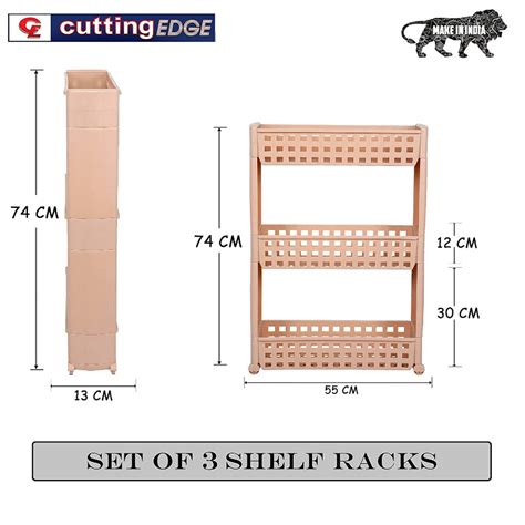 Cutting EDGE SLIM Classic Smart Storage Multi Layered Shelf Rack Organ