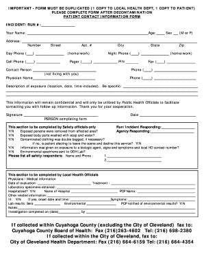 Patient Contact Information Form - Blank Fillable Template | Fill Out ...