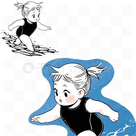 Swim简笔画 的图像结果