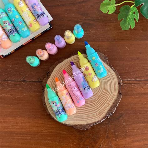 Unicorn Bottle Shaped Highlighter Set ( 6 pcs ) – The Magic Trunk
