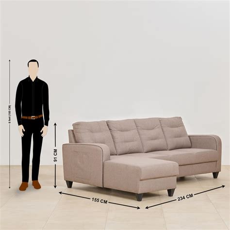 Buy Montoya Fabric 4-Seater Left Corner Sofa - Brown from Home Centre ...