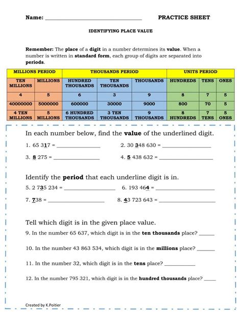 Image result for 5th Grade Math Worksheets Place Value