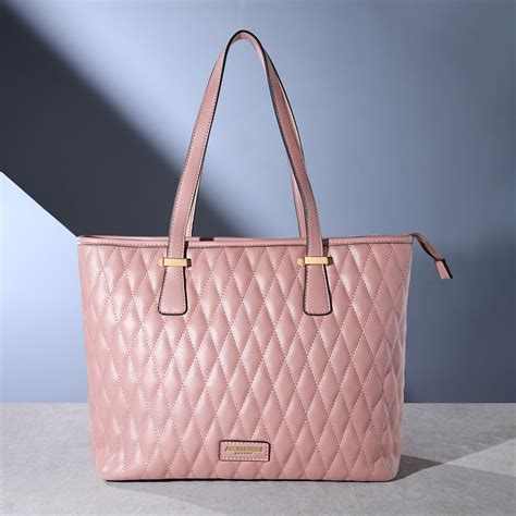 Buy Pink Lannister Quilted Tote Bag Online - Accessorize India