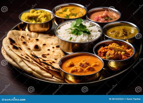 Typical Curry Set Meal Of Meals South India With Chicken Tandoori ...