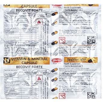 BECOVIT FORTE - Strip of 10 Tablets : Amazon.in: Health & Personal Care