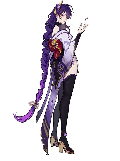 raiden shogun (genshin impact) drawn by 1415370393 | Danbooru